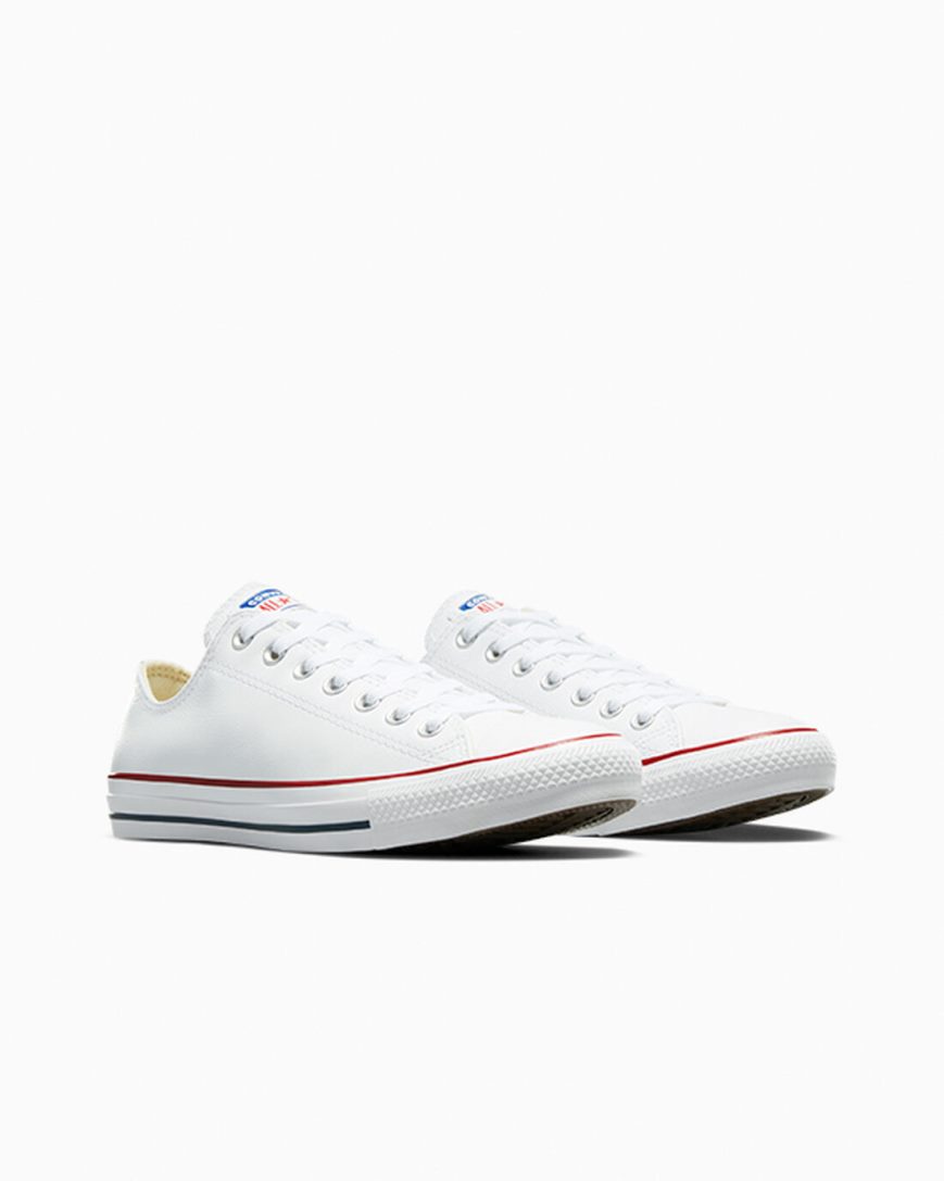 Dámské Boty Nízké Converse Chuck Taylor All Star Læder Bílé | CZ OJIX87